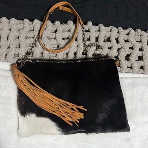 Canoe Cowhide crossbody purse